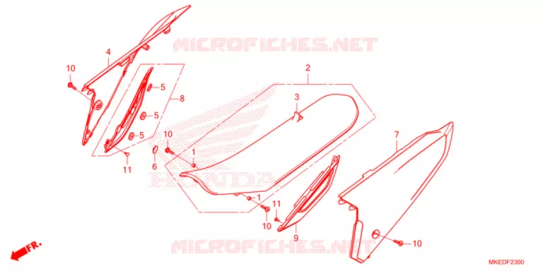SELLE - CARENAGE Honda MOTO 450 CRF 2021  CRF450RXM
