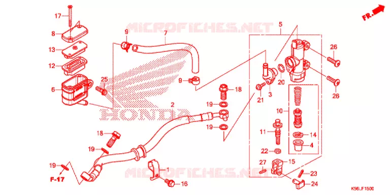 MAITRE CYLINDRE DE FREIN ARRIERE Honda SCOOTER 150 WINNER 2020  FS150FAL_V