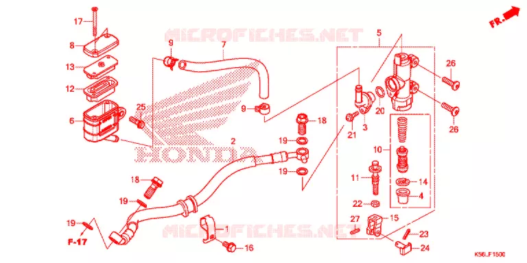MAITRE CYLINDRE DE FREIN ARRIERE Honda SCOOTER 150 WINNER 2021  FS150FAM_V