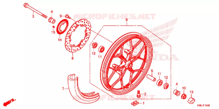 ROUE AVANT Honda SCOOTER 150 WINNER 2021  FS150FAM_V