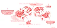 AUTOCOLLANTS pour Honda FOURTRAX 520 FOREMAN RUBICON 4X4 AT DCT EPS DELUXE de 2022
