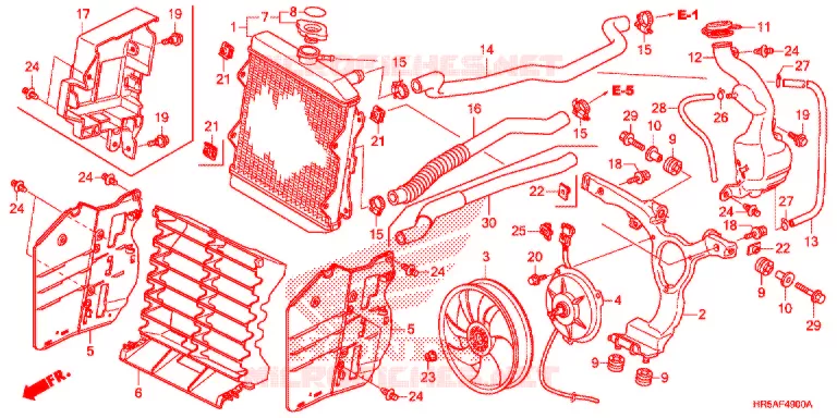 RADIATEUR Honda ATV 520 FOURTRAX 2021  TRX520FM6M