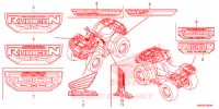 AUTOCOLLANTS pour Honda FOURTRAX 520 FOREMAN RUBICON 4X4 EPS CAMO de 2021
