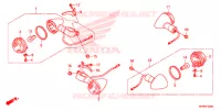 CLIGNOTANT pour Honda VT 1300 C FURY ABS YELLOW de 2022