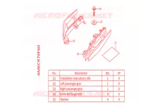 POIGNEE PASSAGER *NHA86M* pour Honda GL 1800 GOLD WING TOUR DCT, NAVI, AIRBAG de 2022