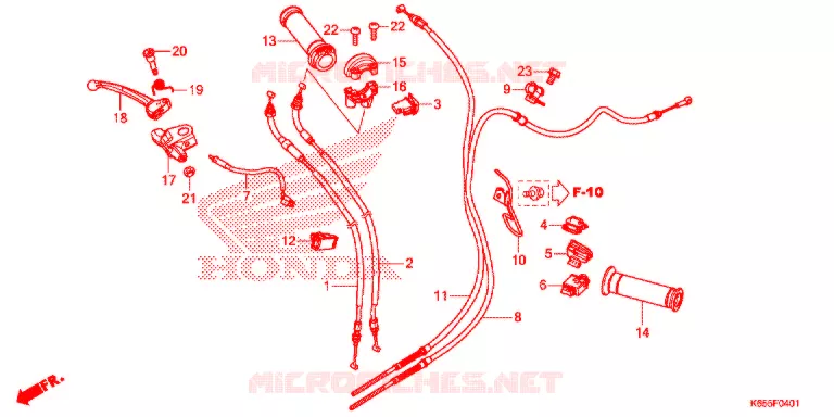 LEVIER DE GUIDON - CABLE - COMMODO Honda MOTO 110 BIZ 2022  BC110MN