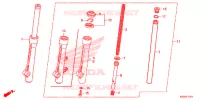 FOURCHE pour Honda BIZ 125 PARTIDA ELETRICA, RODAS FUNDIDAS de 2016