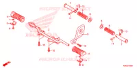 REPOSE PIED pour Honda CG 125 FAN PARTIDA ELETRICA de 2013
