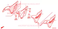COUVERCLES LATERAUX pour Honda CG 125 FAN PARTIDA ELETRICA de 2015