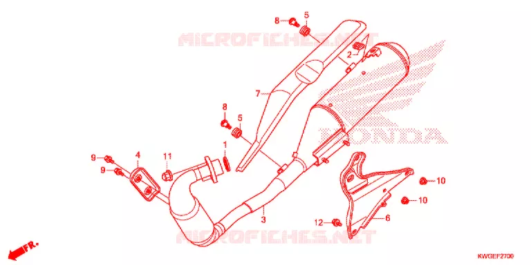 SILENCIEUX D'ECHAPPEMENT Honda MOTO 125 CG 2015  CG125ESF