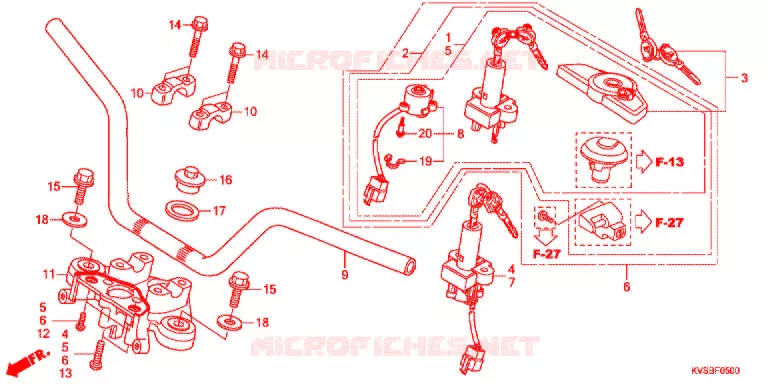 GUIDON - TE DE FOURCHE Honda MOTO 150 CG 2012  CG150ESDC