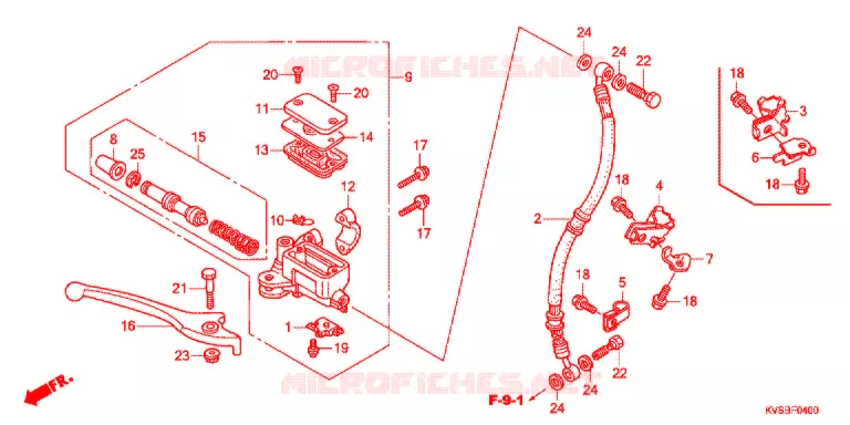 MAITRE CYLINDRE DE FREIN AVANT Honda MOTO 150 CG 2012  CG150ESDC