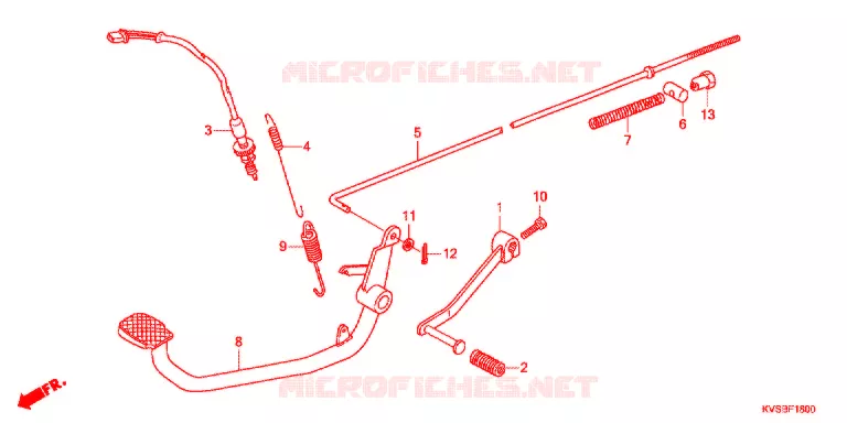 PEDALE - KICK Honda MOTO 150 CG 2012  CG150ESDC