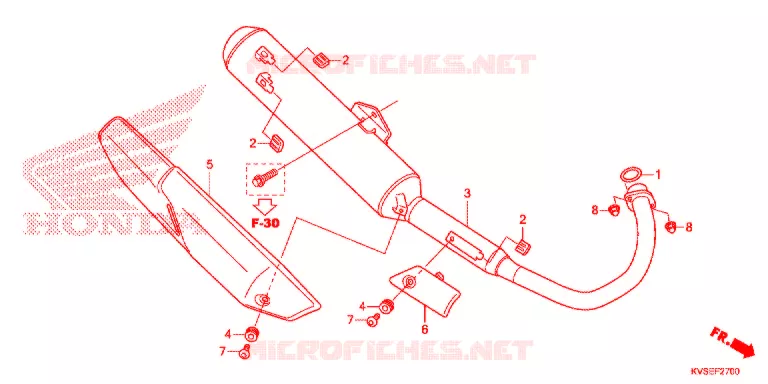 SILENCIEUX D'ECHAPPEMENT Honda MOTO 150 CG 2015  CG150EXF