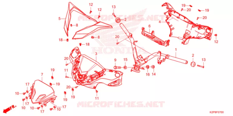 GUIDON - CARENAGE Honda MOTO 150 RS 2022  FS150FAN