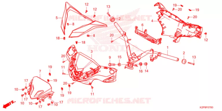 GUIDON - CARENAGE Honda MOTO 150 RS 2022  FS150FAN
