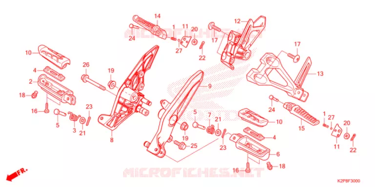 REPOSE PIED Honda MOTO 150 RS 2022  FS150FAN_MA