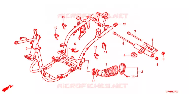 CADRE Honda SCOOTER 110 LEAD 2012  NHX110C
