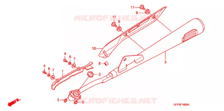 SILENCIEUX D'ECHAPPEMENT Honda MOTO 100 POP 2007  RF1007