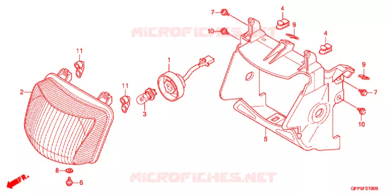 PHARE Honda MOTO 100 POP 2011  RF100B