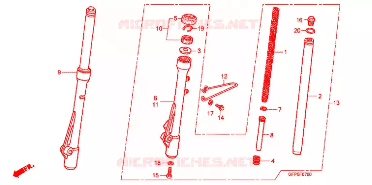 FOURCHE Honda MOTO 100 POP 2011  RF100B
