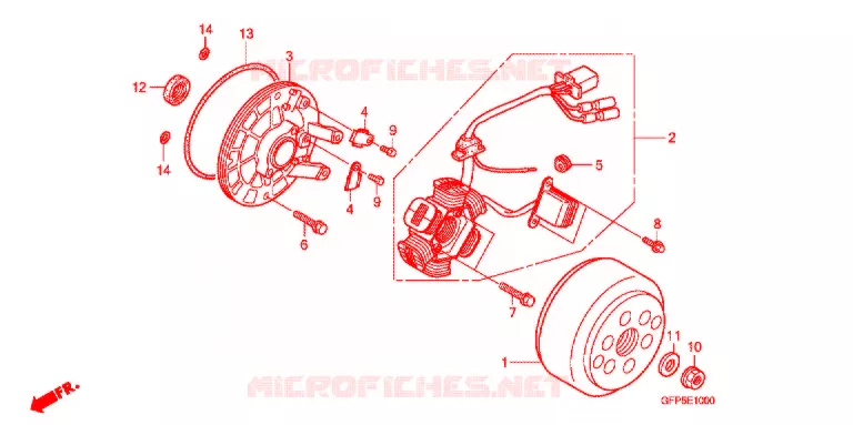 ALTERNATEUR Honda MOTO 100 POP 2012  RF100C