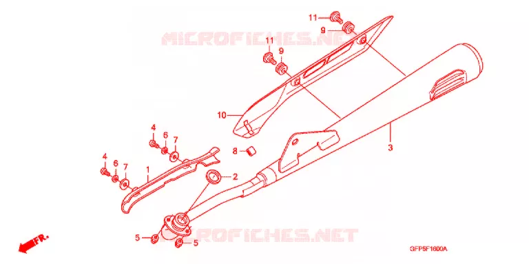 SILENCIEUX D'ECHAPPEMENT Honda MOTO 100 POP 2014  RF100E