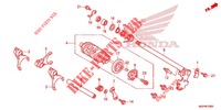 BARILLET DE SELECTION pour Honda CBR 1000 RR FIREBLADE de 2012