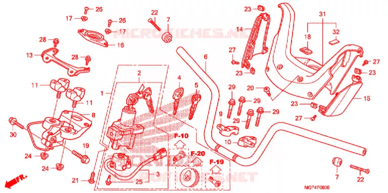 GUIDON - CARENAGE Honda MOTO 1000 CBR 2012  CBR1000RRC