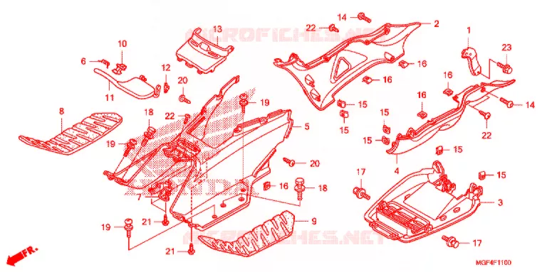 MARCHE PIEDS Honda SCOOTER 600 SILVERWING 2012  FSC600AC