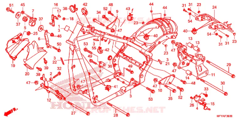 CADRE Honda MOTO 1300 VT 2012  VT1300CRAC