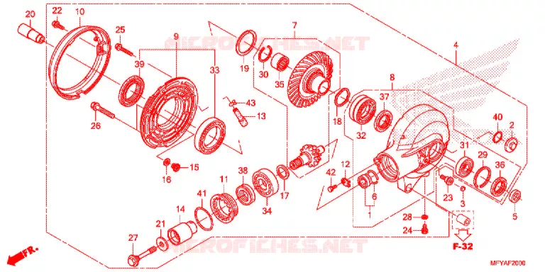 COUPLE CONIQUE Honda MOTO 1300 VT 2012  VT1300CRAC