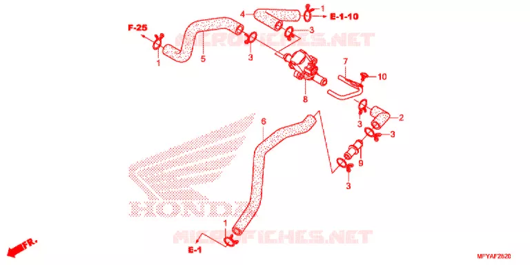 VALVE DE COMMANDE D'INJECTION D'AIR Honda MOTO 1300 VT 2012  VT1300CRAC
