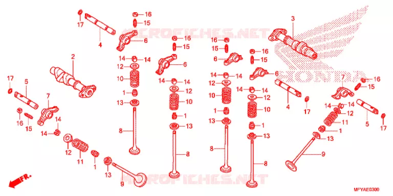 ARBRE A CAMES - SOUPAPE Honda MOTO 1300 VT 2012  VT1300CSAC