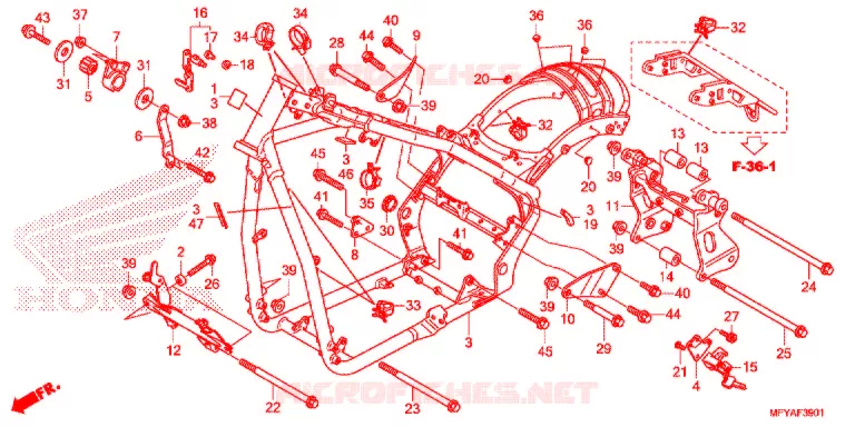 CADRE Honda MOTO 1300 VT 2012  VT1300CSAC