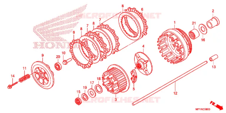 EMBRAYAGE Honda MOTO 1300 VT 2012  VT1300CSAC