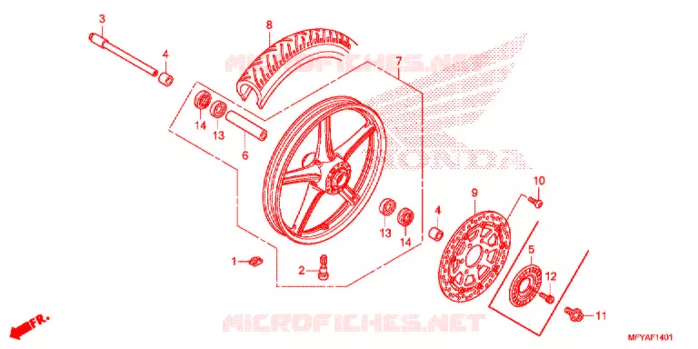 ROUE AVANT Honda MOTO 1300 VT 2012  VT1300CSAC
