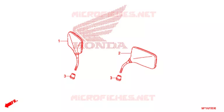 RETROVISEUR Honda MOTO 1300 VT 2012  VT1300CSC