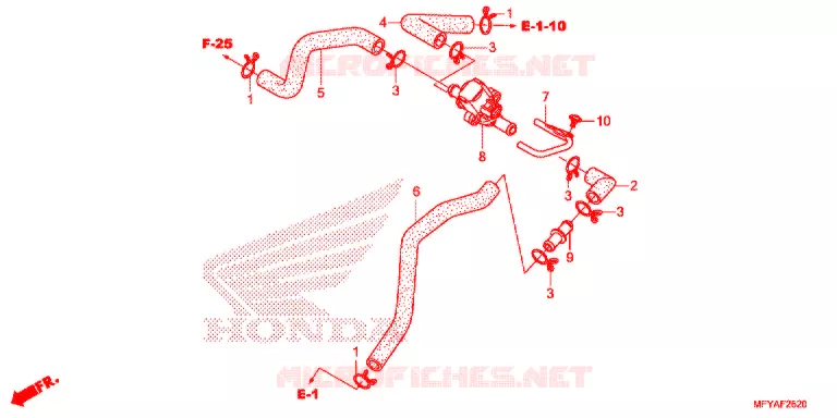 VALVE DE COMMANDE D'INJECTION D'AIR Honda MOTO 1300 VT 2012  VT1300CSC