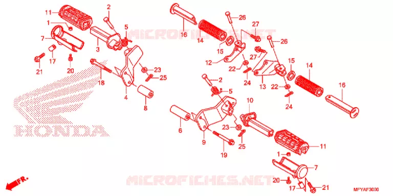 REPOSE PIED Honda MOTO 1300 VT 2012  VT1300CSC