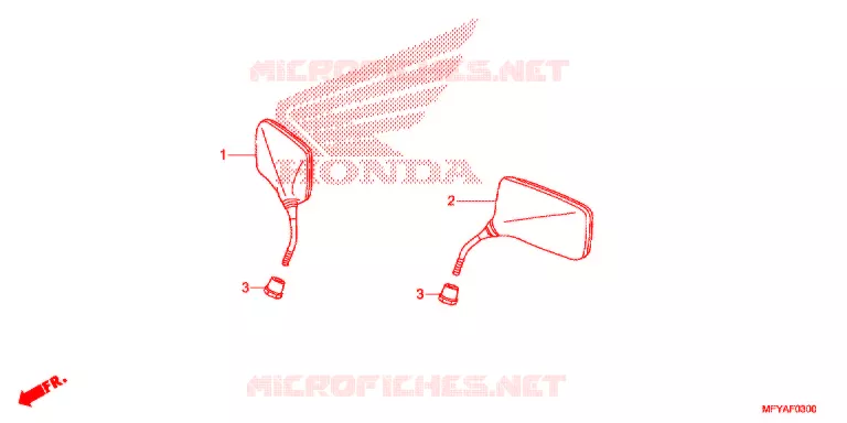 RETROVISEUR Honda MOTO 1300 VT 2012  VT1300CSC