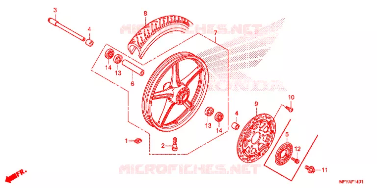 ROUE AVANT Honda MOTO 1300 VT 2012  VT1300CSC