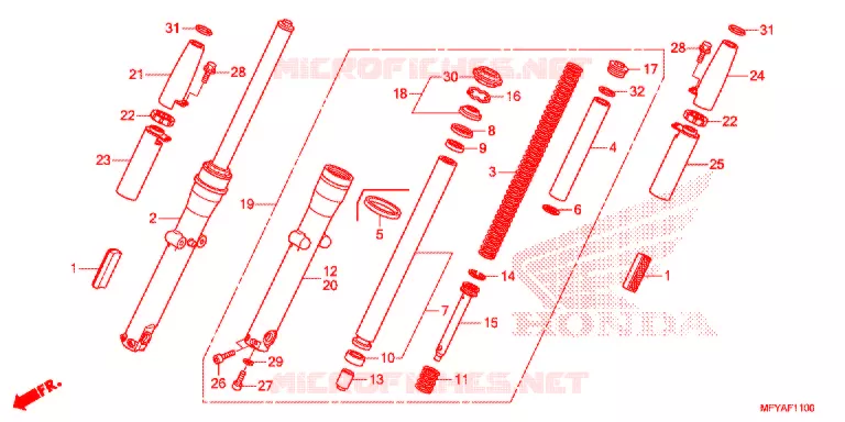 FOURCHE Honda MOTO 1300 VT 2012  VT1300CTAC
