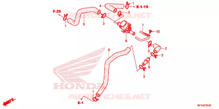 VALVE DE COMMANDE D'INJECTION D'AIR Honda MOTO 1300 VT 2012  VT1300CTAC