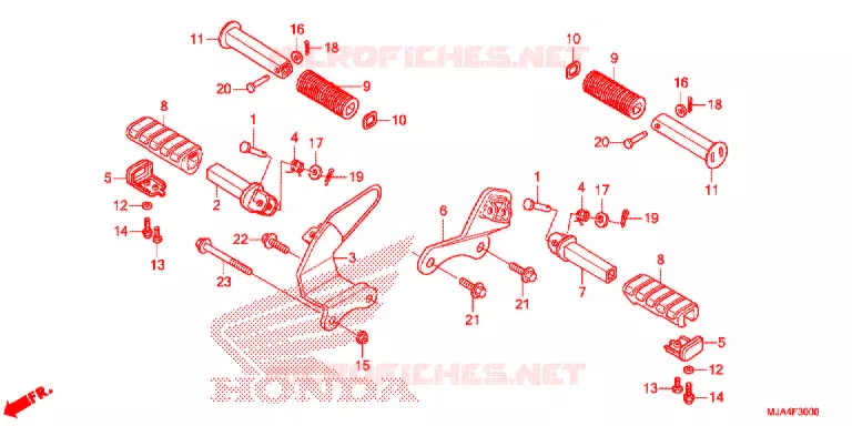 REPOSE PIED Honda MOTO 750 SHADOW 2012  VT750C2BC-A