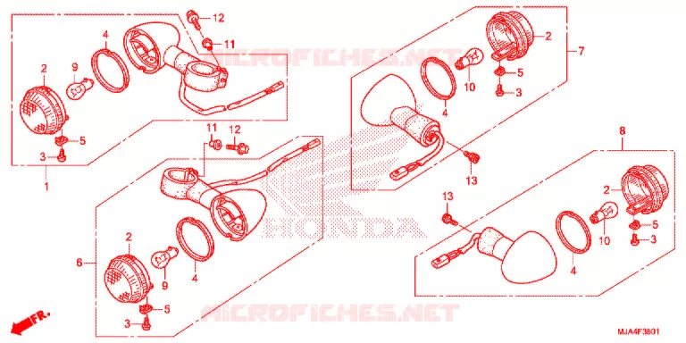 CLIGNOTANT Honda MOTO 750 SHADOW 2012  VT750C2FC