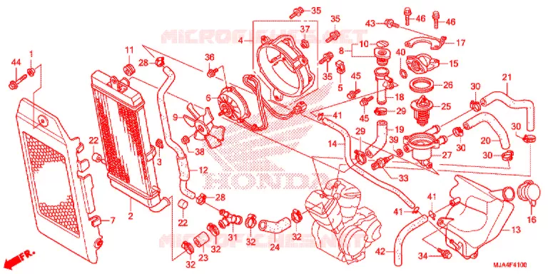 RADIATEUR Honda MOTO 750 SHADOW 2012  VT750C2FC
