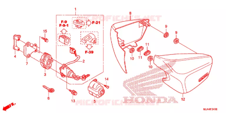 COUVERCLES LATERAUX Honda MOTO 750 SHADOW 2012  VT750C2FC
