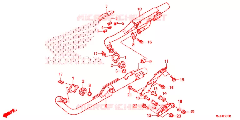 SILENCIEUX D'ECHAPPEMENT Honda MOTO 750 SHADOW 2012  VT750CAC