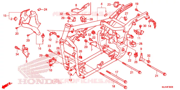 CADRE Honda MOTO 750 SHADOW 2012  VT750CC